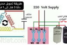 تحويل محرك 3 فاز إلى 1 فاز
