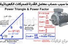 ما سبب حساب معامل القدرة للمحركات الكهربائية؟