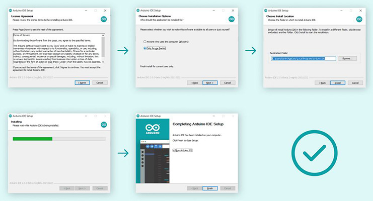 عملية تنصيب برنامج الاوردينو