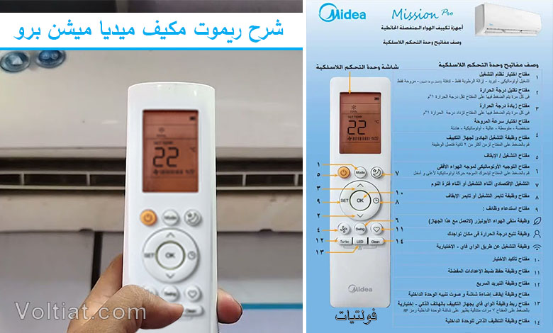 شرح ريموت مكيف ميديا ميشن