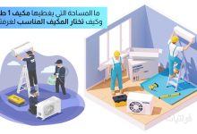 ما هي المساحة التي يغطيها مكيف 1 طن؟