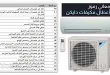 معاني رموز أعطال مكيفات دايكن