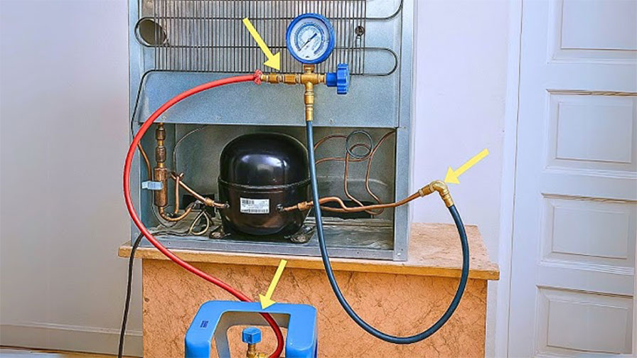 شحن وتفريغ الثلاجات المنزلية