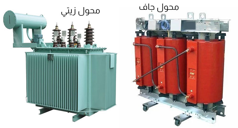 المحولات الجافة والزيتية