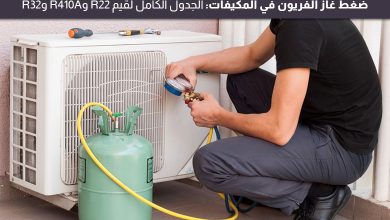 ضغط غاز الفريون الطبيعي في المكيفات
