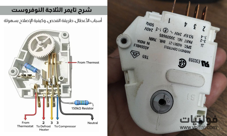 شرح تايمر الثلاجة النوفروست