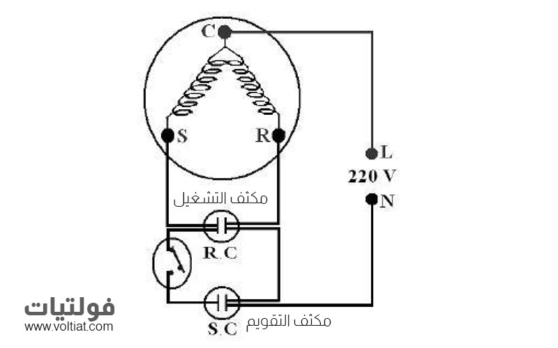 طريقة توصيل ريلاي الفولت مع المكثفات