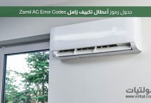 جدول رموز أعطال تكييف زامل Zamil AC Error Codes مع الأسباب والحلول