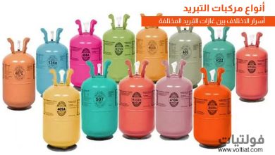 أنواع مركبات التبريد