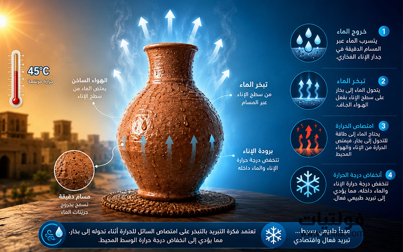 آلية التبريد بالتبخر