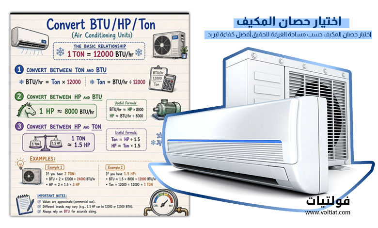 كيفية اختيار حصان المكيف المناسب