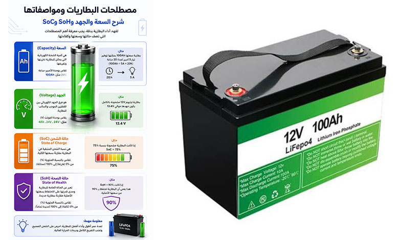 مصطلحات البطاريات ومواصفاتها