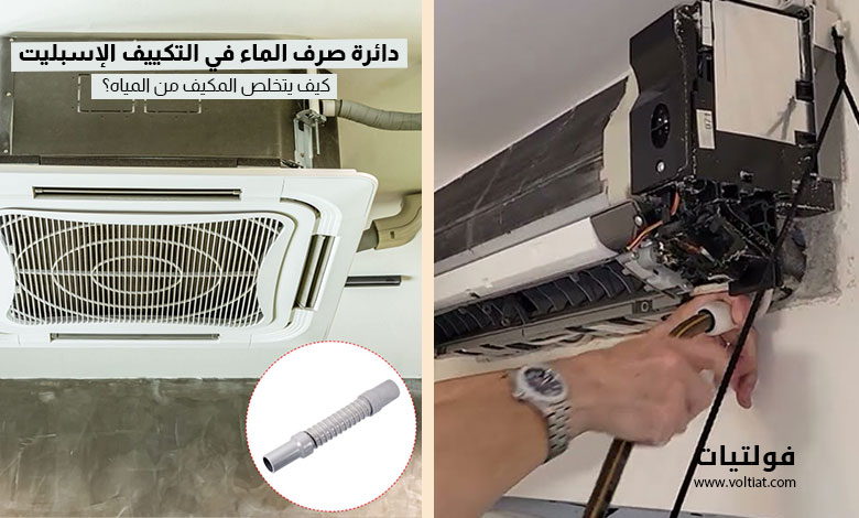 نظام صرف الماء في التكييف السبليت