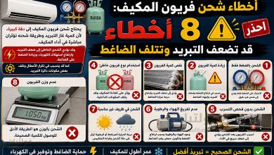 أخطاء شحن فريون المكيف