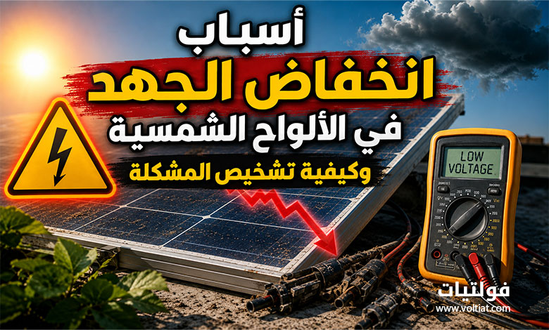 أسباب انخفاض الجهد في الألواح الشمسية وكيفية تشخيص المشكلة