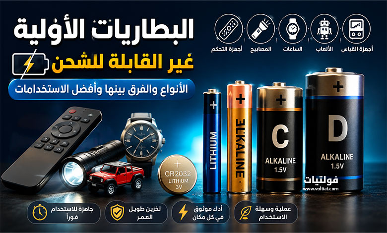 البطاريات الأولية غير القابلة للشحن