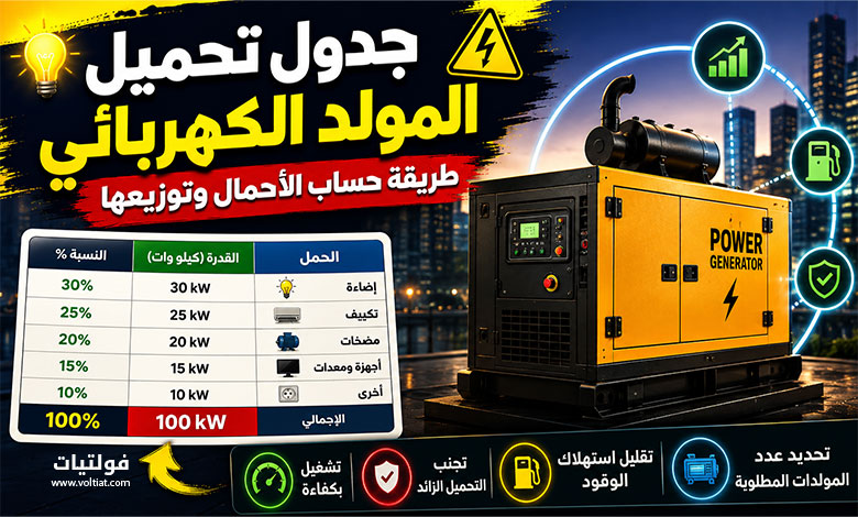 جدول تحميل المولد الكهربائي