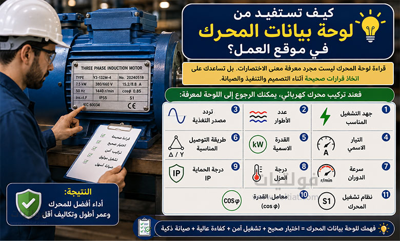 كيف تستفيد من لوحة بيانات المحرك في موقع العمل؟