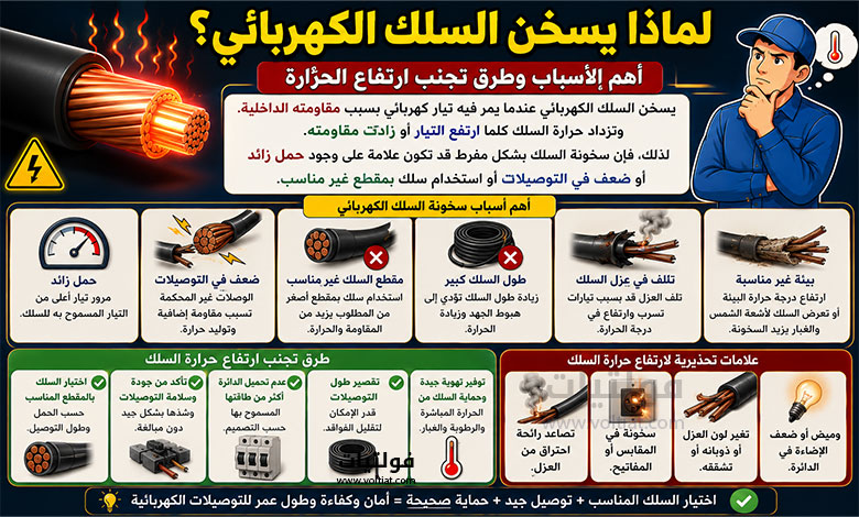 لماذا يسخن السلك الكهربائي؟