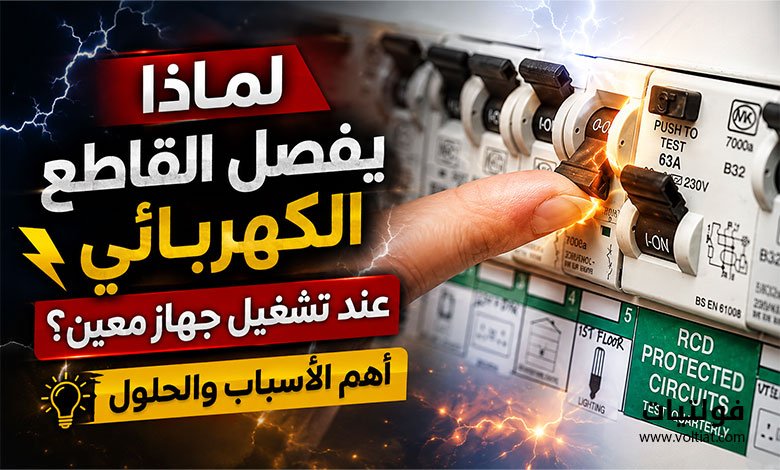 لماذا يفصل القاطع الكهربائي عند تشغيل جهاز معين؟