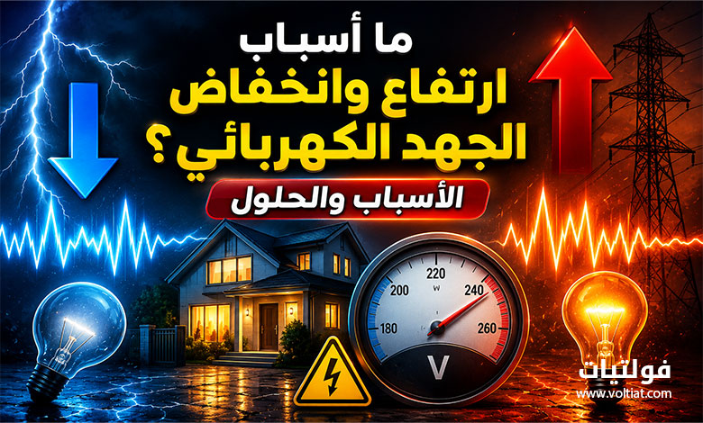 ما أسباب ارتفاع وانخفاض الجهد الكهربائي