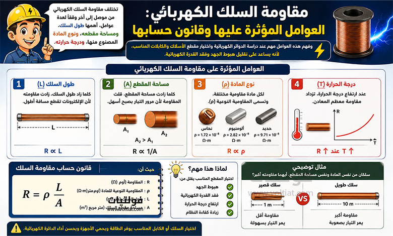 مقاومة السلك الكهربائي
