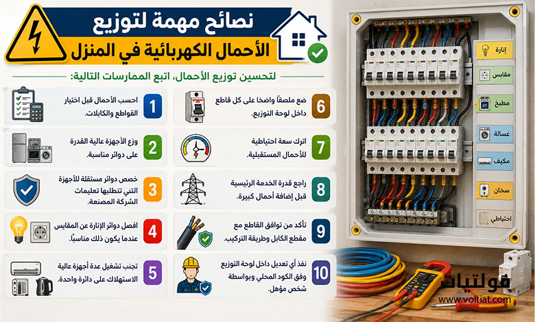 نصائح مهمة لتوزيع الأحمال الكهربائية في المنزل