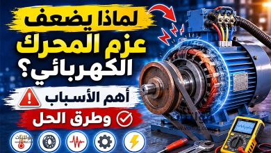 أسباب انخفاض عزم الدوران في المحرك الكهربائي