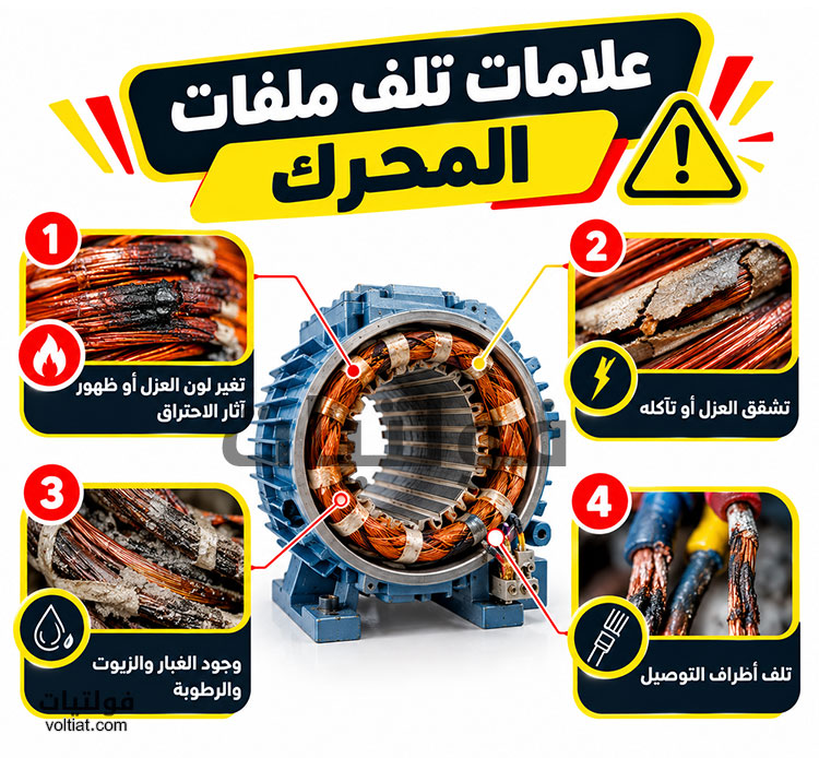 تعرف على علامات تلف ملفات المحرك الكهربائي
