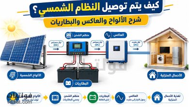 طريقة توصيل النظام الشمسي