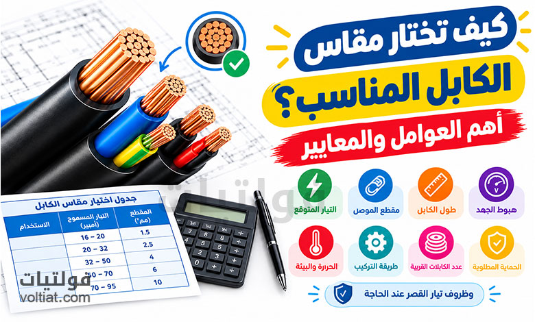 كيف تختار مقاس الكابل المناسب؟