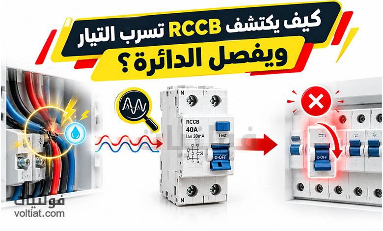 كيف يكتشف RCCB تسرب التيار ويفصل الدائرة