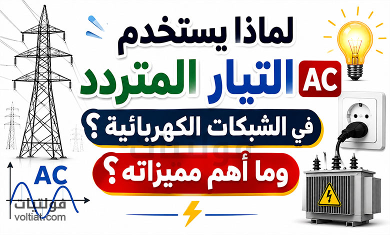 لماذا يستخدم التيار المتردد AC في الشبكات الكهربائية؟