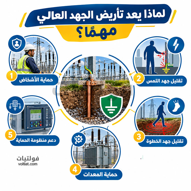 لماذا يعد تأريض الجهد العالي مهما؟