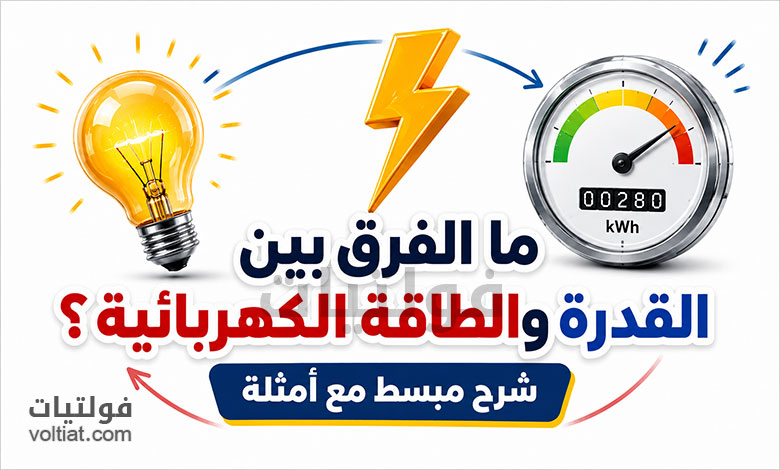 ما الفرق بين القدرة والطاقة الكهربائية؟ شرح مبسط مع أمثلة
