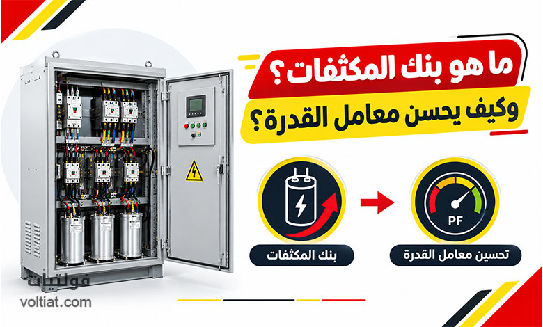 ما هو بنك المكثفات؟ وكيف يحسن معامل القدرة؟