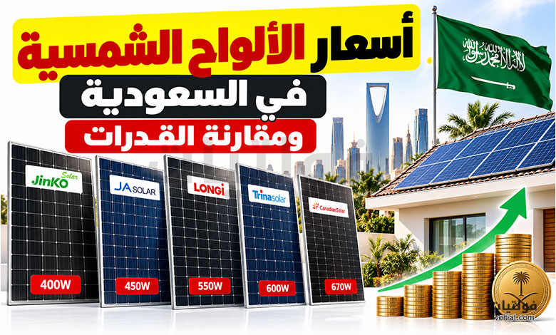 أسعار الألواح الشمسية في السعودية 2026