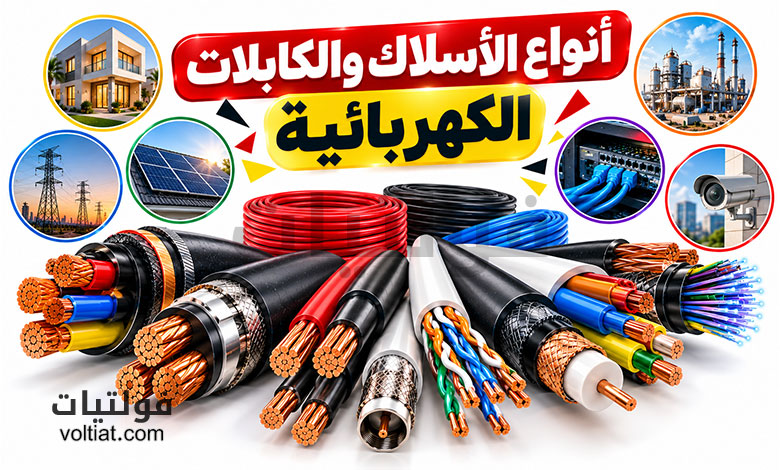 أنواع الأسلاك والكابلات الكهربائية واستخدامات كل نوع