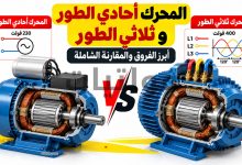 الفرق بين المحرك أحادي الطور وثلاثي الطور
