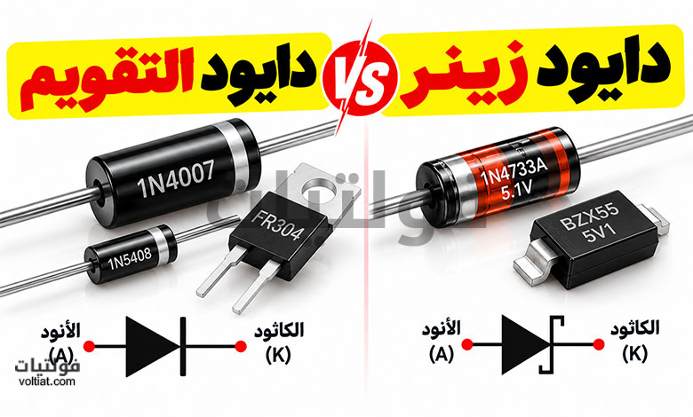 الفرق بين دايود التقويم ودايود زينر