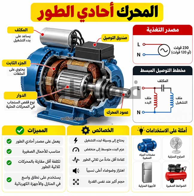 المحرك أحادي الطور
