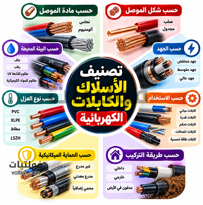 تصنيف الأسلاك والكابلات الكهربائية