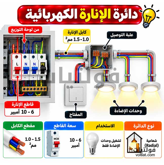 دائرة الإنارة الكهربائية