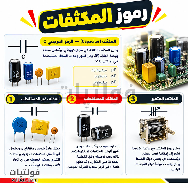 رموز المكثفات