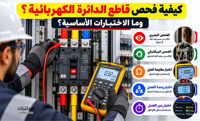 فحص قاطع الدائرة الكهربائية