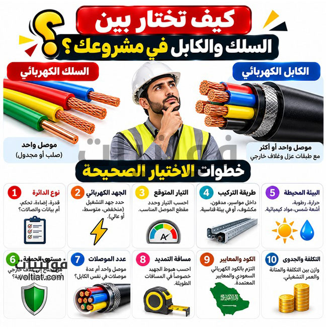 كيف تختار بين السلك والكابل في مشروعك