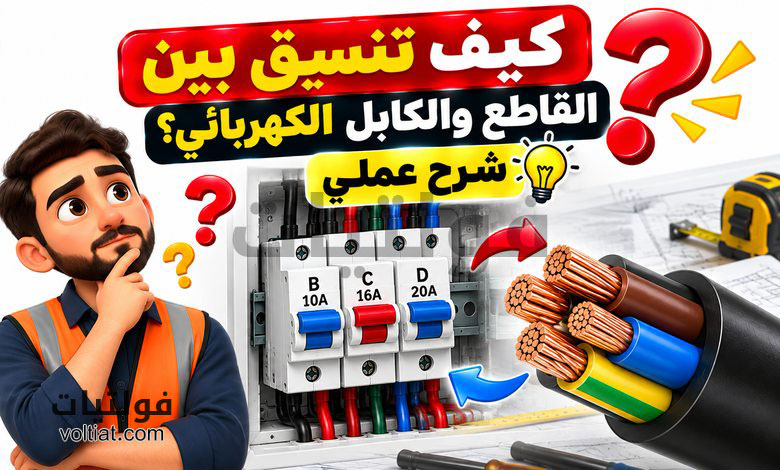 كيف تنسق بين القاطع والكابل الكهربائي؟ شرح عملي