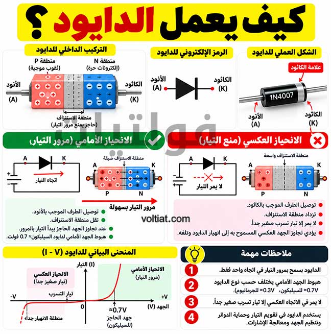 كيف يعمل الدايود