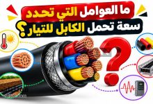 ما العوامل التي تحدد سعة تحمل الكابل للتيار؟