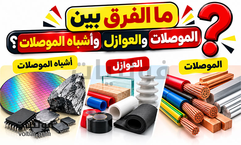 ما الفرق بين الموصلات والعوازل وأشباه الموصلات؟